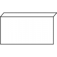 Neutrales Flaggenschild für Decken- oder Wandbefestigung (rechteckig, Installation an der Längsseite)