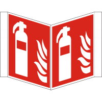 Fire Extinguisher Nose Sign (ISO 7010) for Wall Attachment